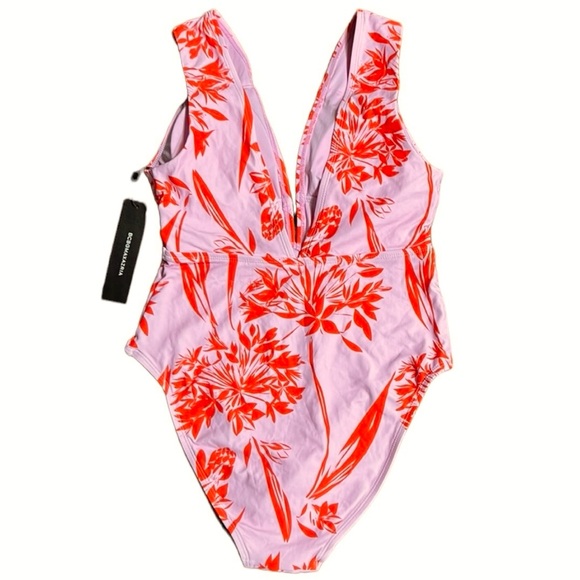 BCBG MaxAzria Camilla Plunging Neck One Piece - Picture 10 of 16